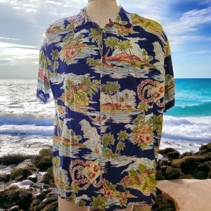 Hawaiian island style short sleeve shirt